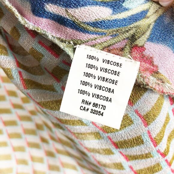 Anthropologie Conditions Apply Retro Peasant Blouse XS Colorful Balloon Sleeve - Picture 6 of 13